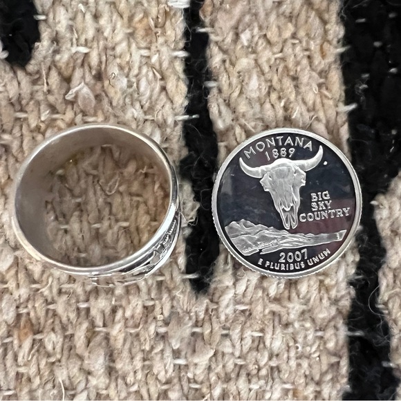 ❤️ Cigar Band Sterling Navajo Southwestern Thunderbird Ring Unisex Sz 10.75 8.4G - Picture 7 of 16